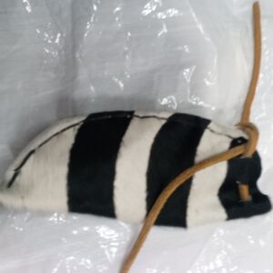 Elegant Black and White Striped Mini Bag